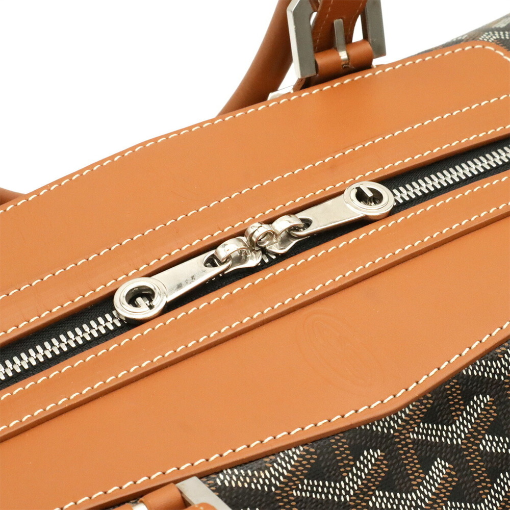 GOYARD Boeing 45 Boston Bag, Herringbone Pattern, Black/Brown - Picture 7 of 10